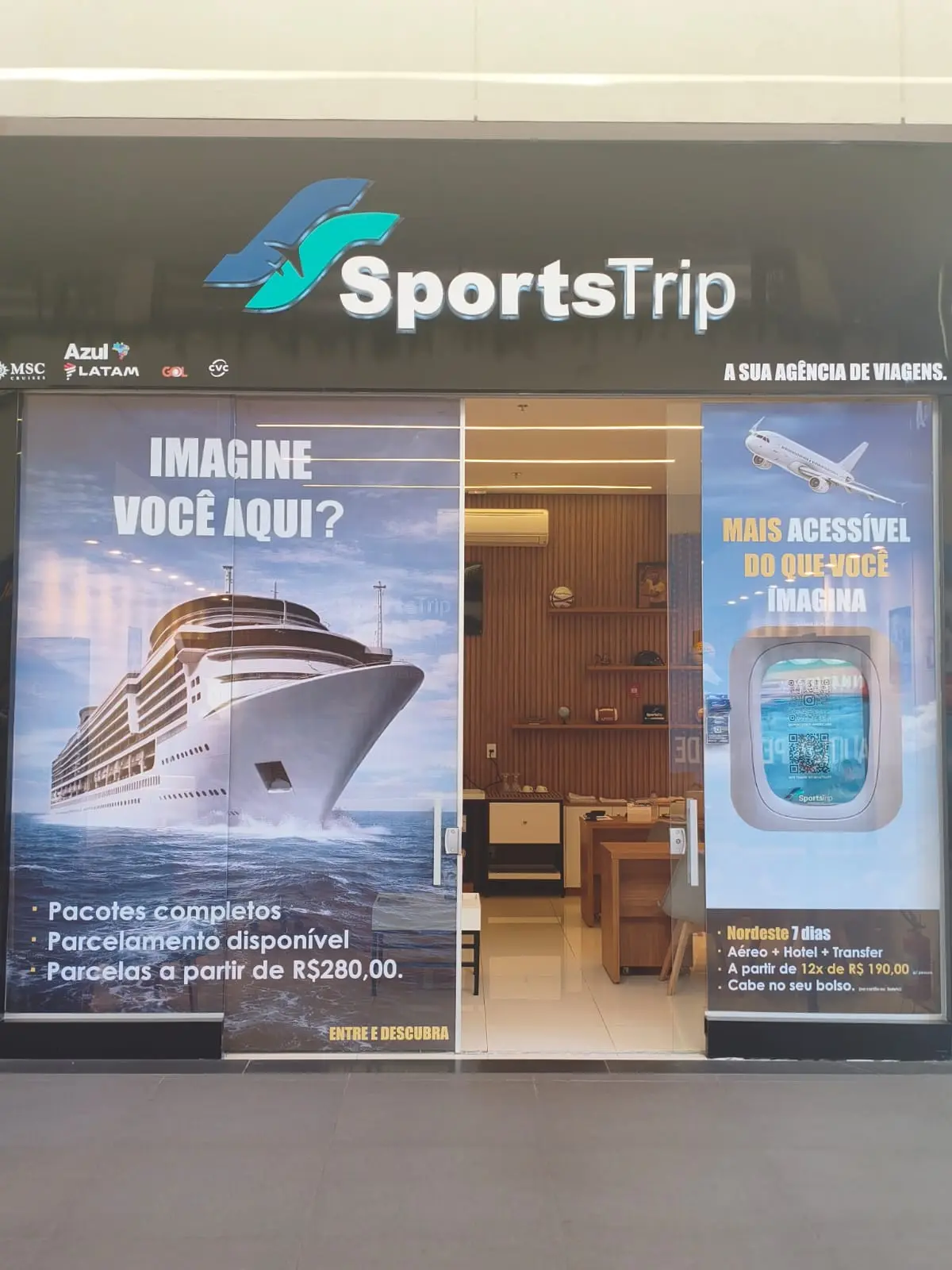 Fachada da loja física SportsTrip em Americana-SP